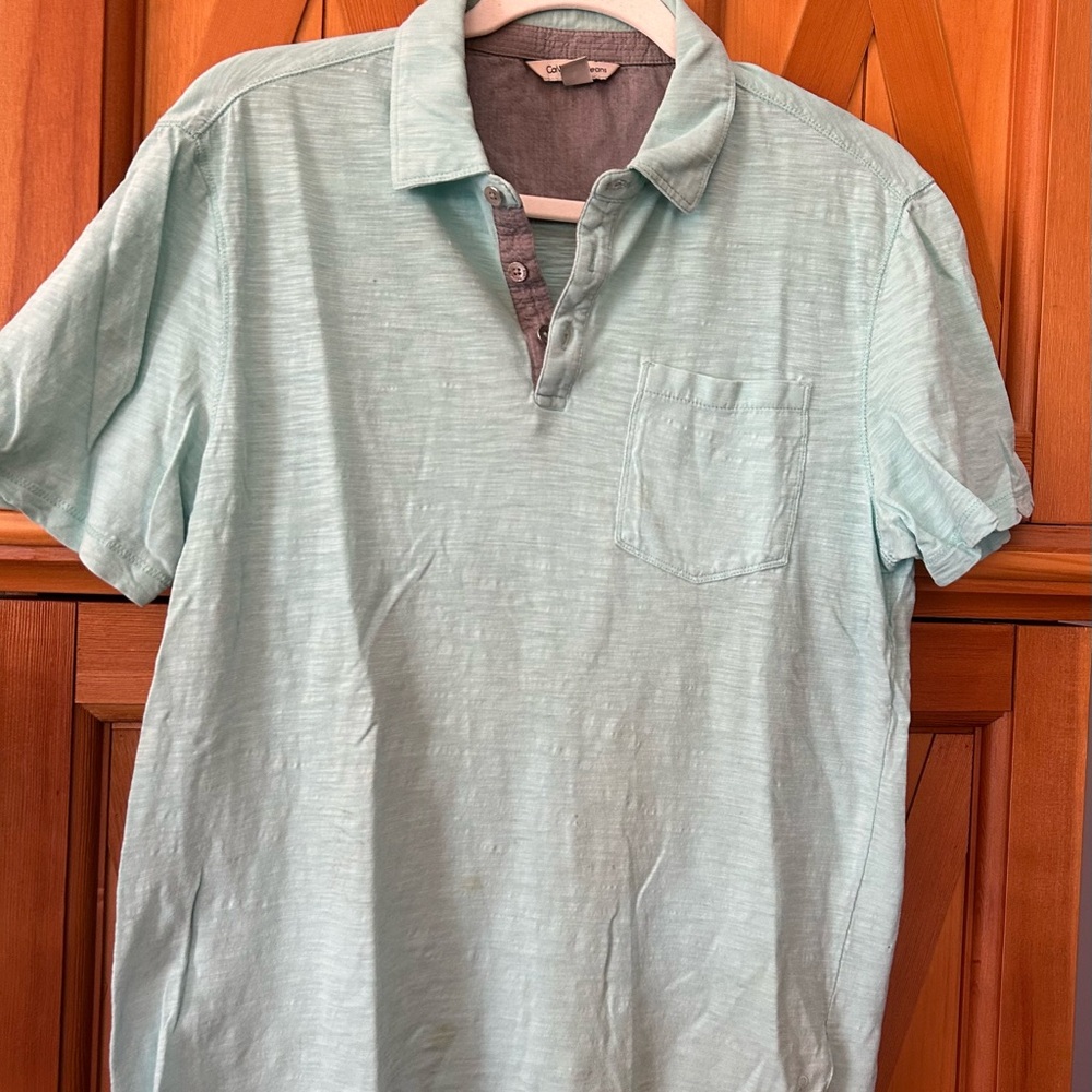 Calvin Klein Jeans Aqua Polo Shirt